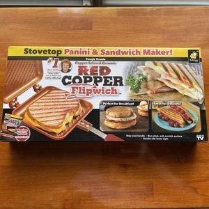 red copper flipwich panini maker